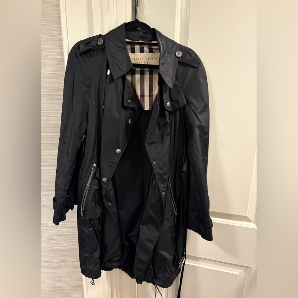 Burberry Black Double-Breasted Trench Coat